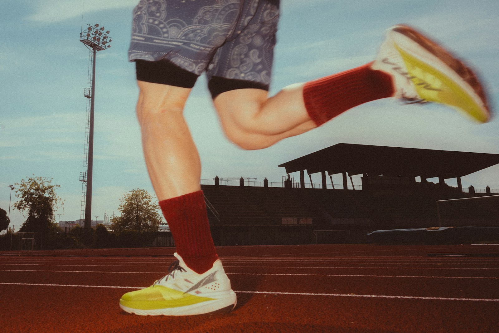 Running practice on a track